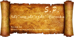 Sövegjártó Piroska névjegykártya